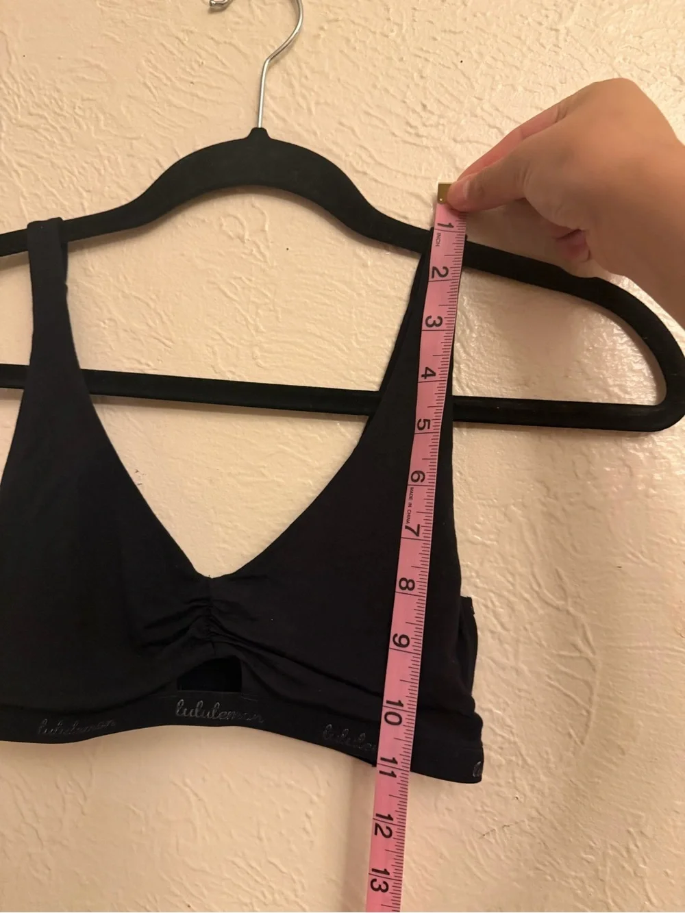 lululemon athletica Black V‑Neck Light Support Bralette